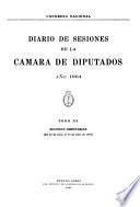 Diario de sesiones de la Cámara de diputados