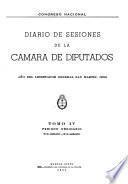 Diario de sesiones de la Cámara de diputados