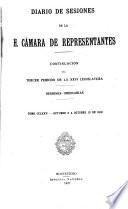 Diario de sesiones de la Cámara de Representantes