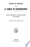 Diario de sesiones de la Cámara de Representantes