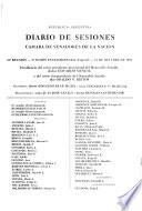 Diario de sesiones de la Cámara de Senadores