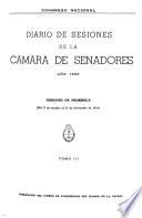 Diario de sesiones de la Cámara de Senadores