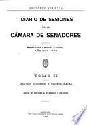 Diario de sesiones de la Cámara de Senadores
