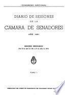 Diario de sesiones de la Cámara de Senadores