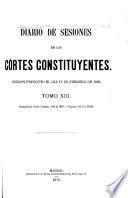 Diario de sesiones de las Córtes constituyentes