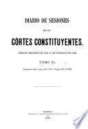 Diario de sesiones de las Córtes constituyentes