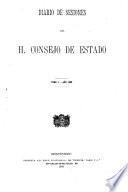Diario de sesiones del H. Consejo de estado