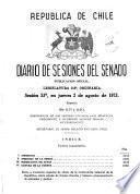 Diario de sesiones del Senado