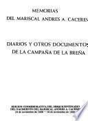 Diarios y otros documentos de la campaña de la Breña