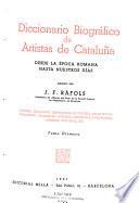 Diccionario biográfico de artistas de Cataluña desde la época romana hasta nuestros días