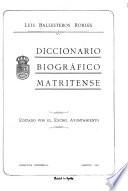 Diccionario biográfico matritense