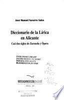 Diccionario de la lírica en Alicante
