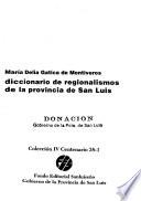 Diccionario de regionalismos de la provincia de San Luis