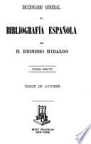 Diccionario general de bibliografía española. Repr