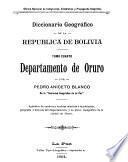 Diccionario geográfico del departamento de Oruro [1904]