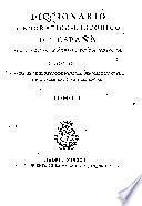 Diccionario geogrático-histórico de España