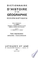 Dictionnaire d'histoire et de géographie ecclésiastiques: GREGIORE-HAEGLSPERGER