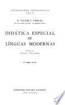 Didática especial de línguas modernas