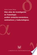 Diez años de investigaciones en fraseología