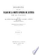 Digesto de los Fallos de la Corte Suprema de Justicia de la Nación