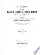 Digesto de los Fallos de la Corte Suprema de Justicia de la Nación