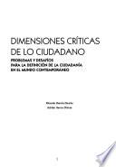 Dimensiones críticas de lo ciudadano