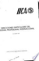 Direcciones Particulares Del Personal Profesional Internacional
