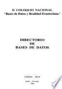Directorio de bases de datos