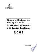 Directorio nacional de municipalidades provinciales, distritales y de centro poblado menor