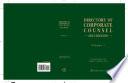 DIRECTORY OF CORPORATE COUNSEL.