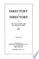 Directory of Directors in the City of New York and Tri-state Area