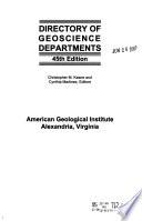 Directory of Geoscience Departments, North America