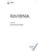 Directory of Officials of the Hungarian People's Republic