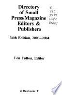 Directory of Poetry Publishers, 2009-2010