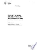Directory of Soviet Officials: RSFSR organizations