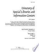 Directory of Special Libraries and Information Centers