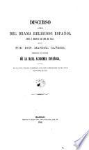 Discurso acerca del drama religioso español
