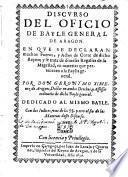 Discurso del Oficio de Bayle General de Aragón