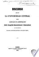Discurso leído en la Universidad Central
