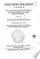 Discurso politico sobre las conueniencias que han de resultar al seruicio de su Magestad, y bien publico del Reyno de Serdeña. De la fundacion de la Sala del Crimen. Propuesta por el principe Duque de Montalto, y de Viuona, ..