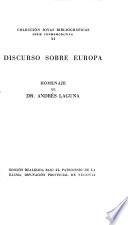 Discurso sobre Europa