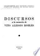 Discursos a la memoria de Vito Alessio Robles