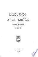 Discursos academicos (varios autores).