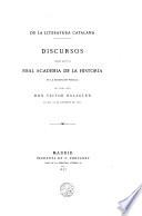 Discursos leidos ante la Real Academia de la Historia en la recepcion pública del Excmo. Señor Don Víctor Balaguer el dia 10 de octubre de 1875