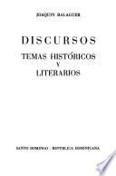 Discursos: Temas históricos y literarios