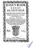Discvrsos varios de historia