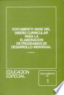 Diseño curricular para la elaboración de programas de desarrollo individual