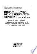 Disposiciones de observancia general en Jalisco