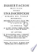 Dissertación histórica sobre una inscripción romana del pueblo bocchoritano