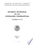División municipal de las entidades federativas